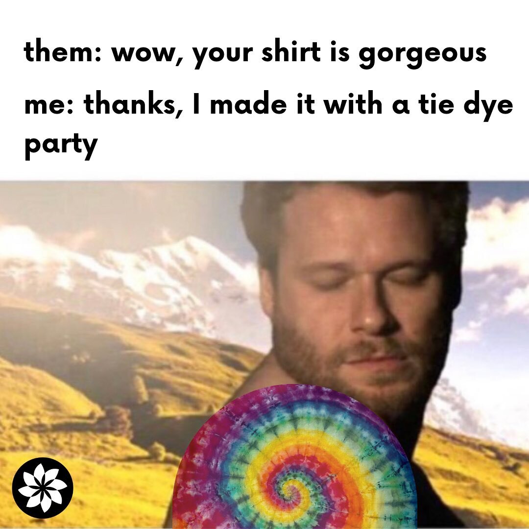 This could be you! 😏

Our research indicates that literally everyone wears shirts. 📊

Give your guests something they will have a blast creating AND showing off for years to come. 😌

#atiedyeparty #practicalgifts #wearableart