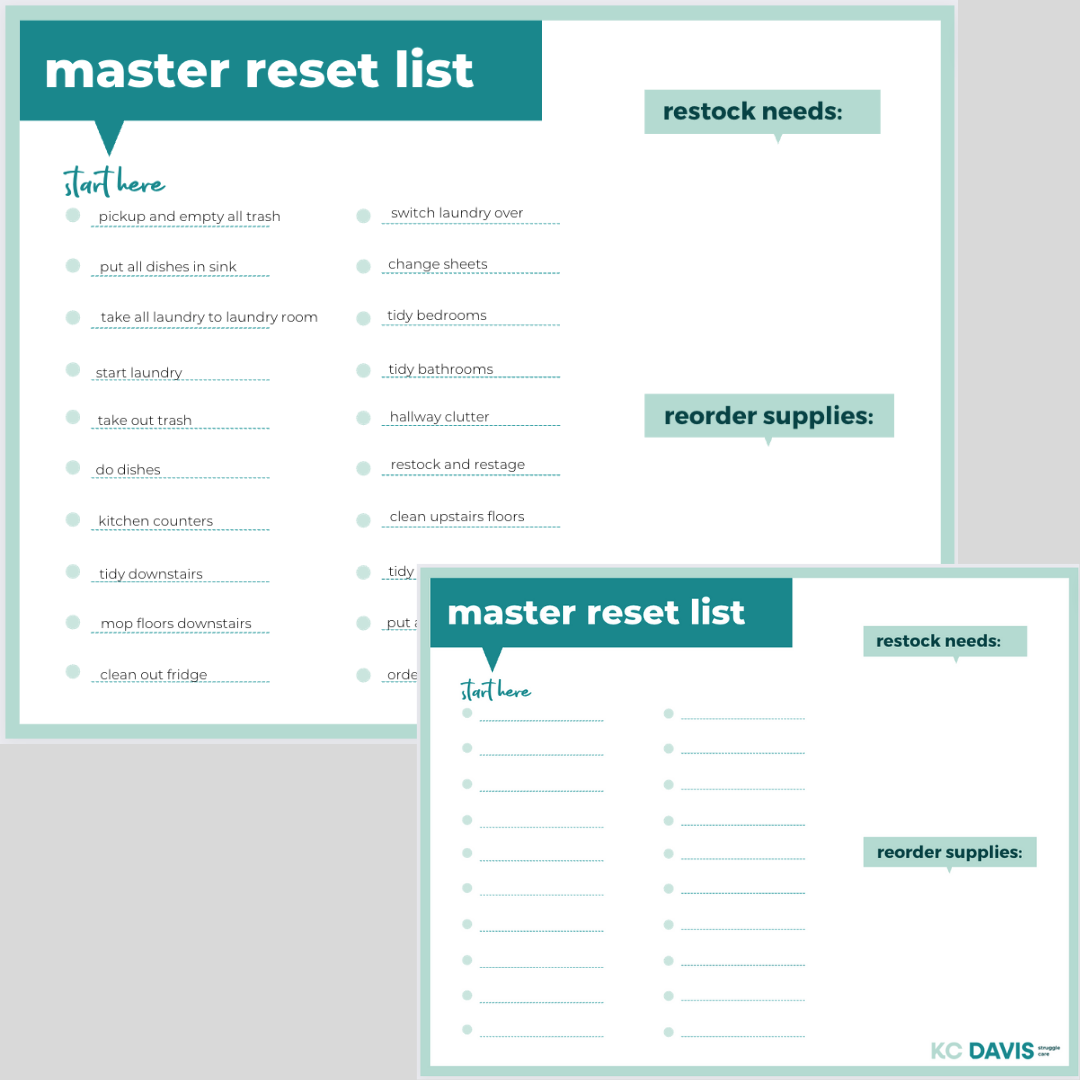 Master House Reset List