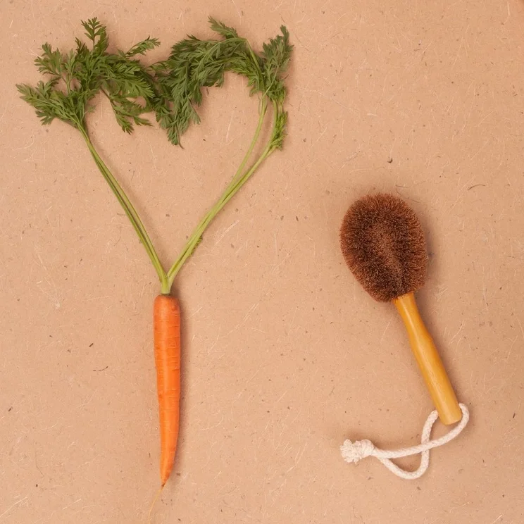 Ethical Global Veggie Brush W Handle lifestyle 2.webp
