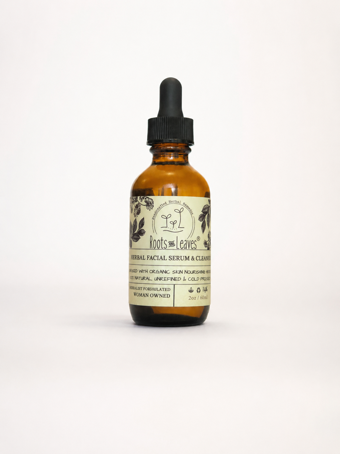 Roots and Leaves Herbal Facial Serum & Cleanser