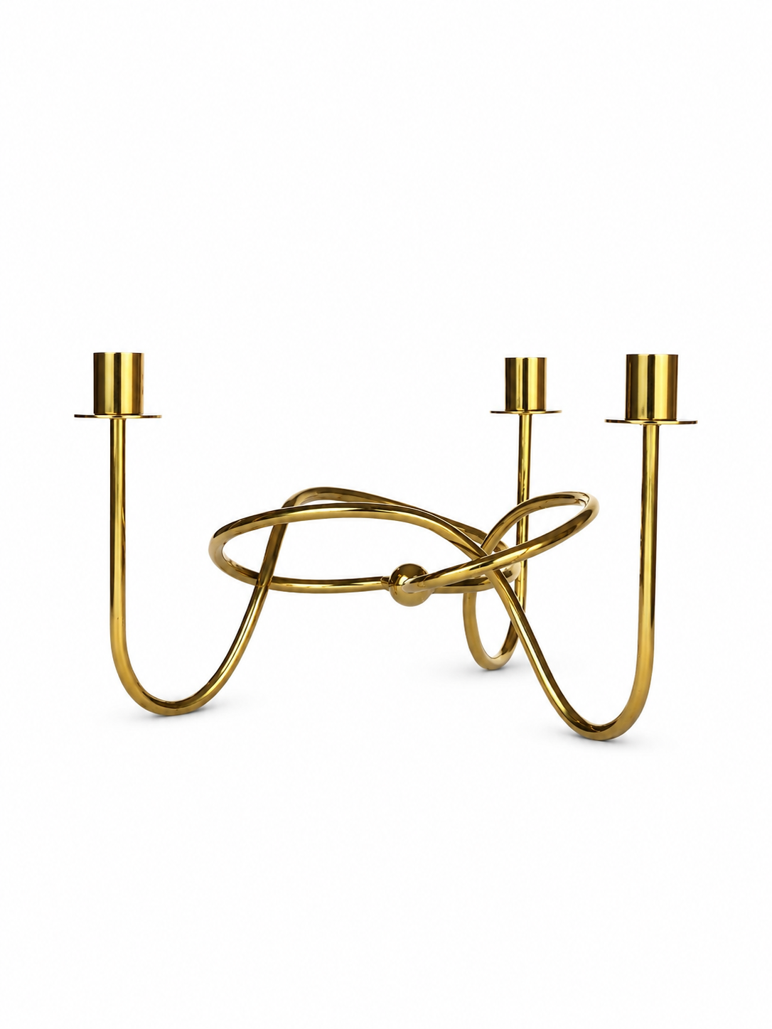 Byass Thread of Togetherness Brass Taper Candle Holder – Set of  3