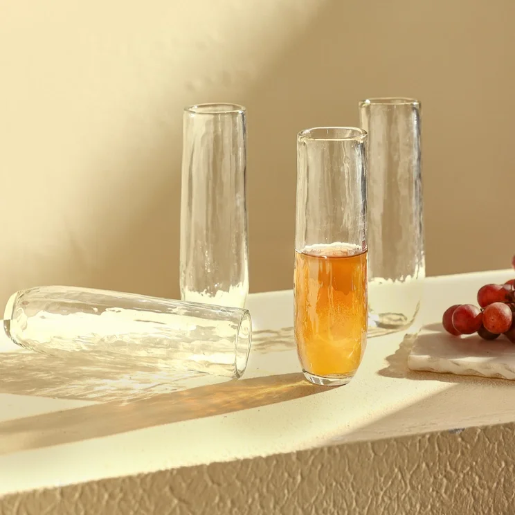 The Collective Pebbled Stemless Flutes - Set of 4 lifestyle 2.webp