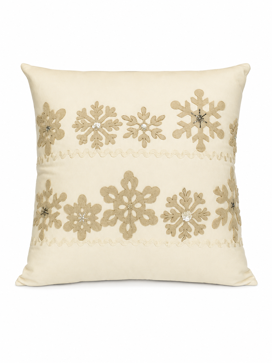 Rizzy Home 20x20 Snow Flake Pillow w/ Feather Down - Set of 2