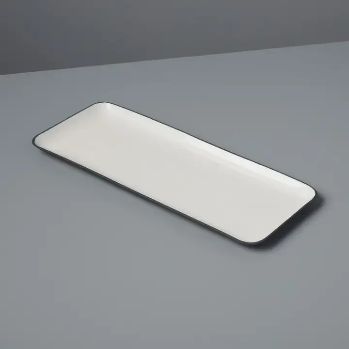 Be Home US Easton Small Rectangular Platter, Graphite lifestyle 1.webp