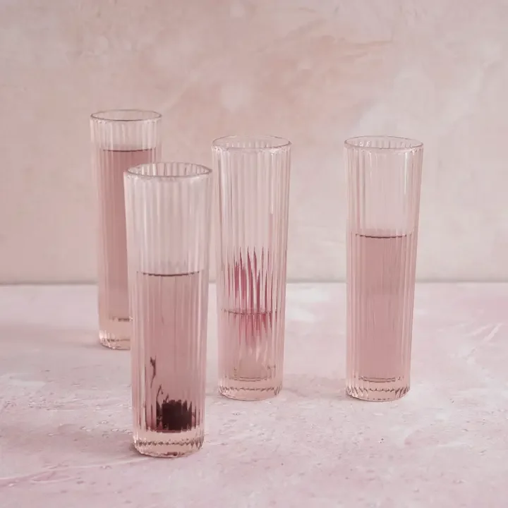 The Collective Pressed Pink Champagne Glasses lifestyle 1.webp