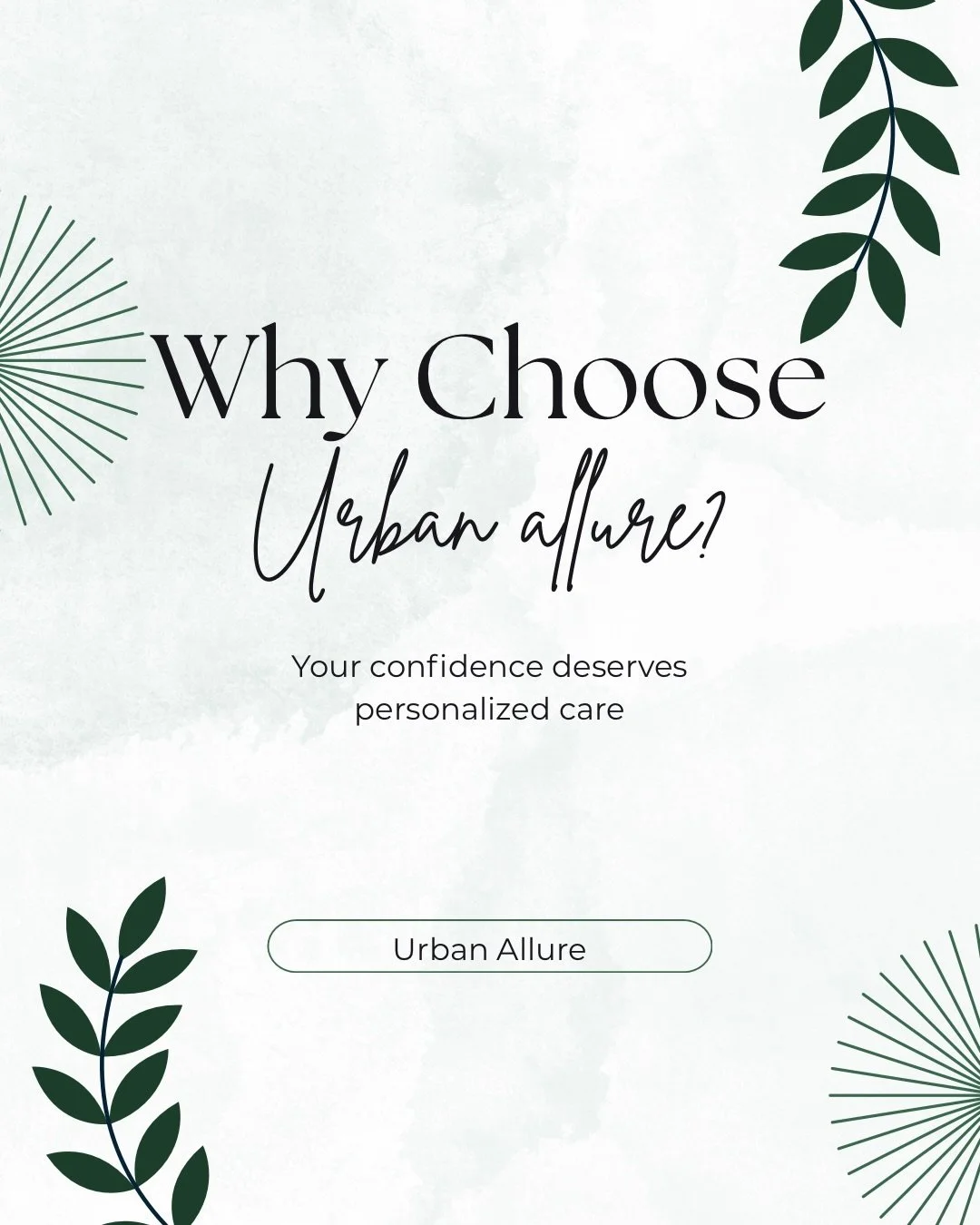 Why choose Urban Allure?
Because confidence starts with feeling cared for ✨

We focus on personalized treatments, natural results, and an experience designed to make every client feel comfortable, educated, and beautiful in their own skin. #urbanallu