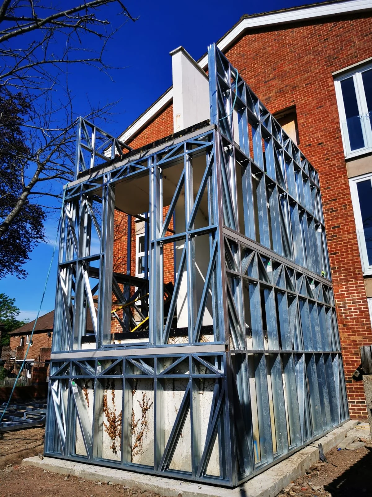 Staircase - light steel frame, cost effective.