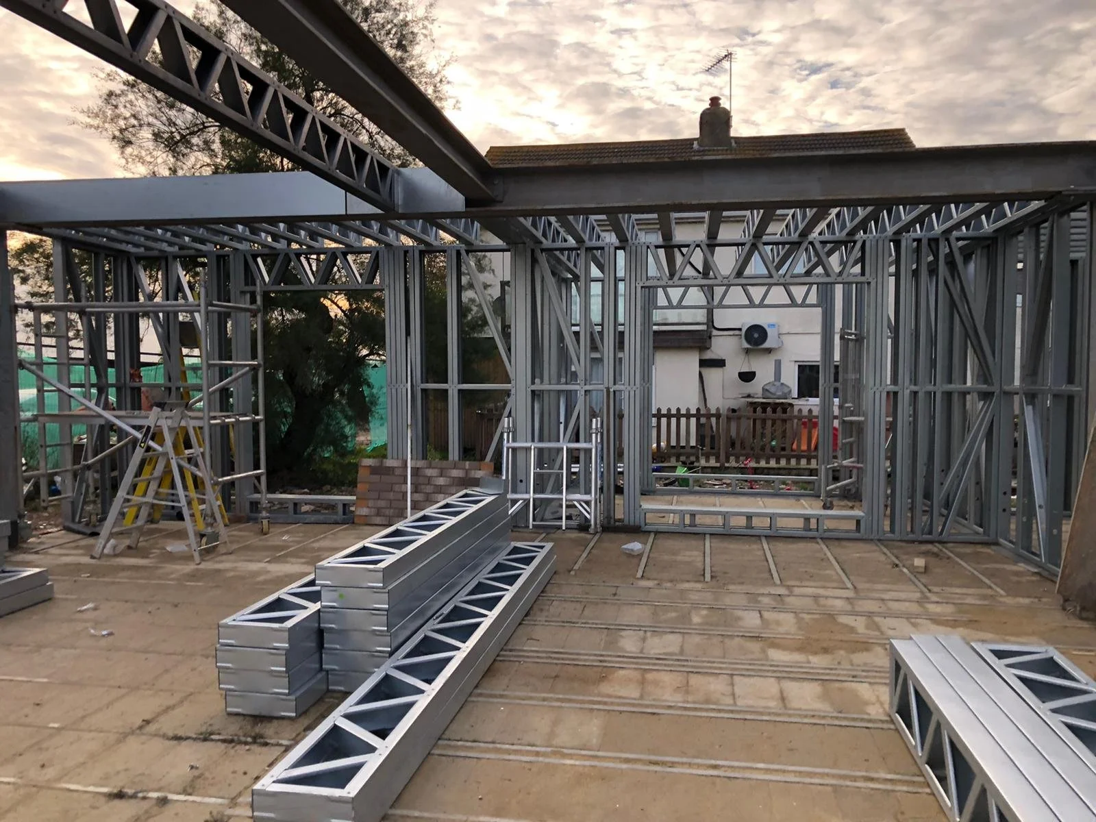 Light steel frame new build house in Essex.