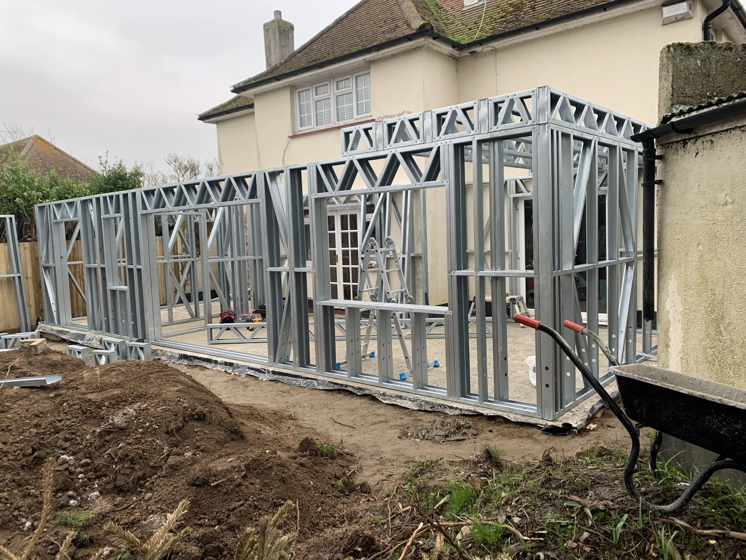 Home improvement - light steel frame bespoke extension, Kent.