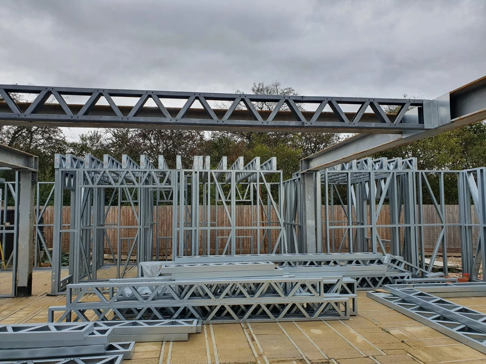 Light steel frame - new build house.