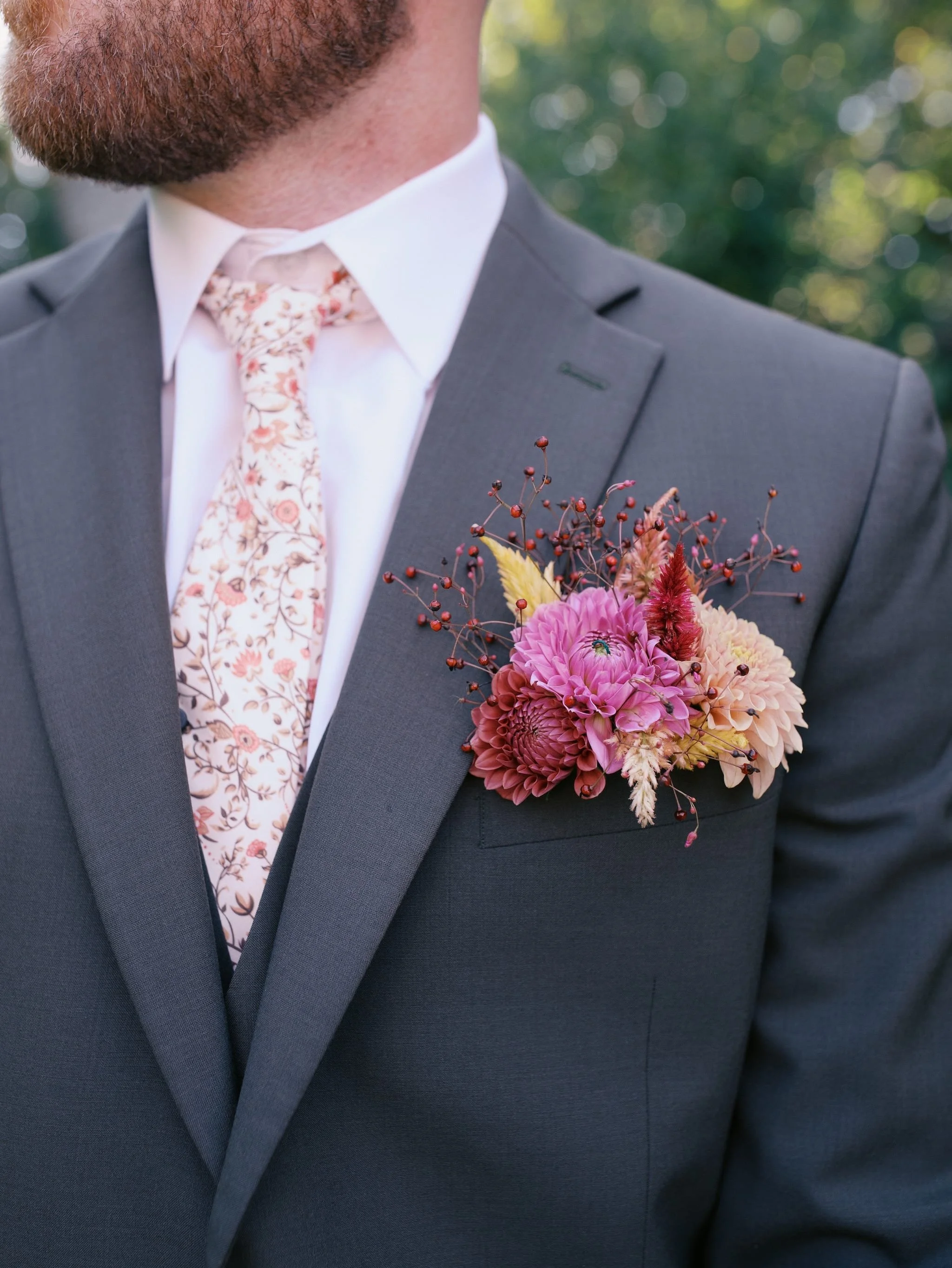 colorful boutonnière