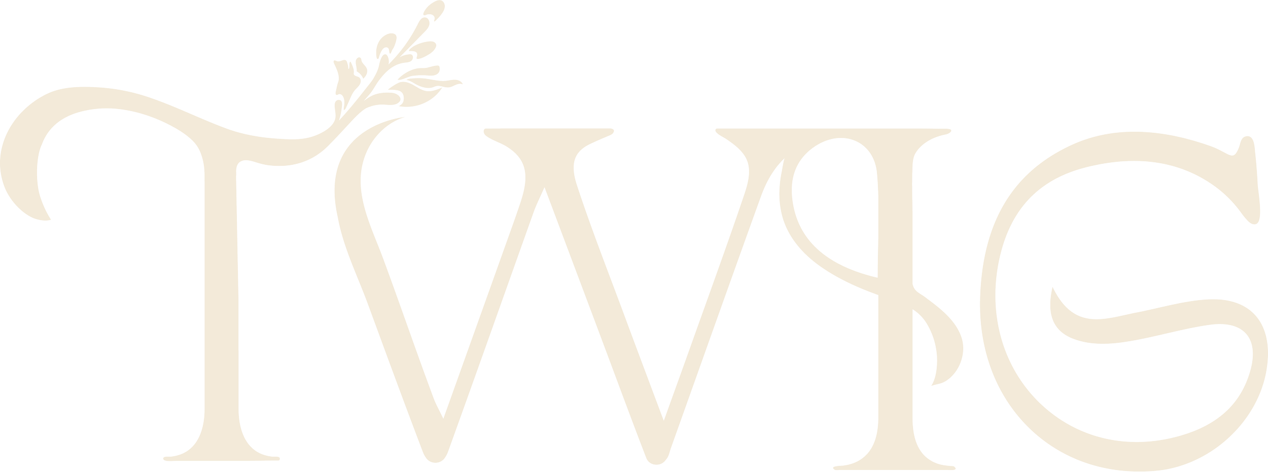 Stylized "TWIG" text logo with floral design on "T"