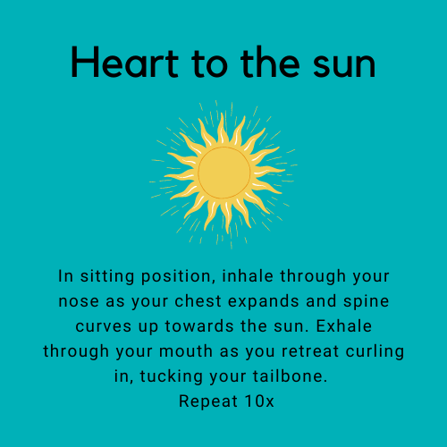 Smell the flowers In sitting position, inhale as you rotate your abdomenhips forward leaning towards the ground and exhale as you round back around. Finding an exhale to come back to center before switching di (6).png