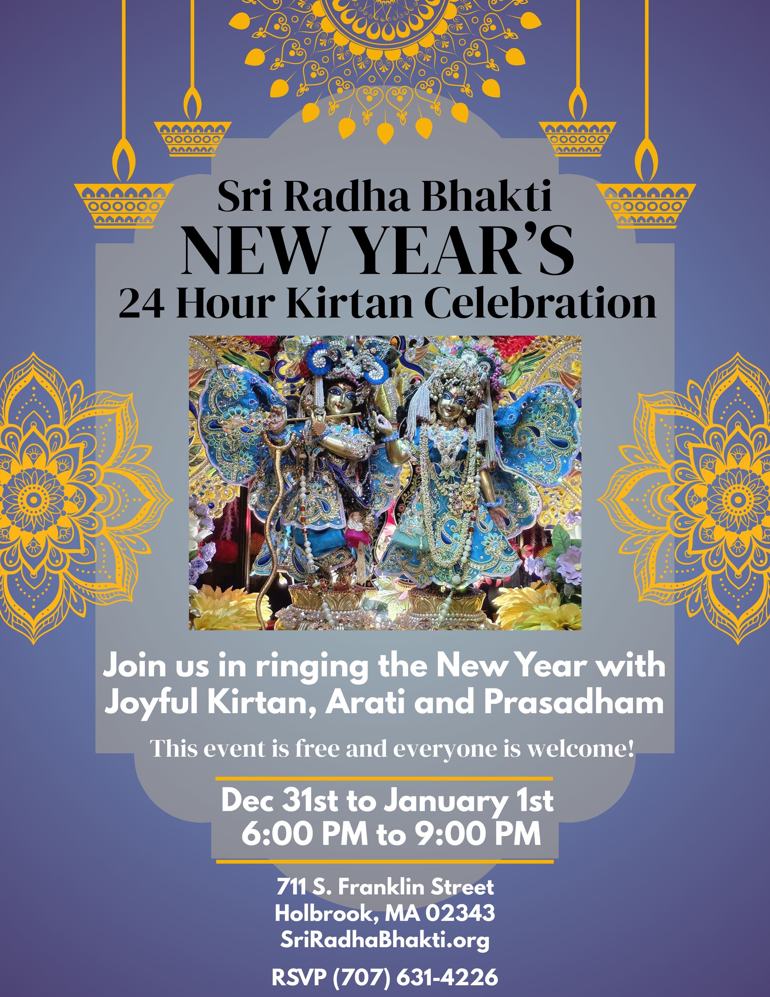 New Year’s Eve and New Year’s Kirtan Marathon