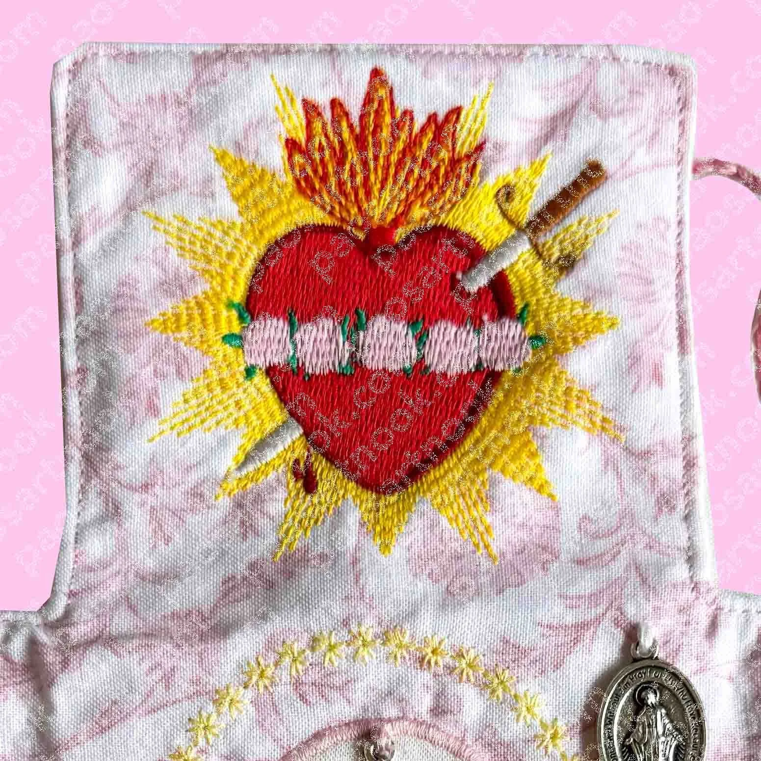 Add Embroidery - "Immaculate Heart" - to my Pocket Devotional or Snap Shrine