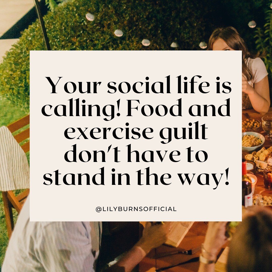 I SEE YOU saying no to social events this weekend because they involve food or get in the way of your exercise routine. DON'T.

It's the weekend and there is time for you to tune into your body and do things that actually fulfill you. 

Go to the sum