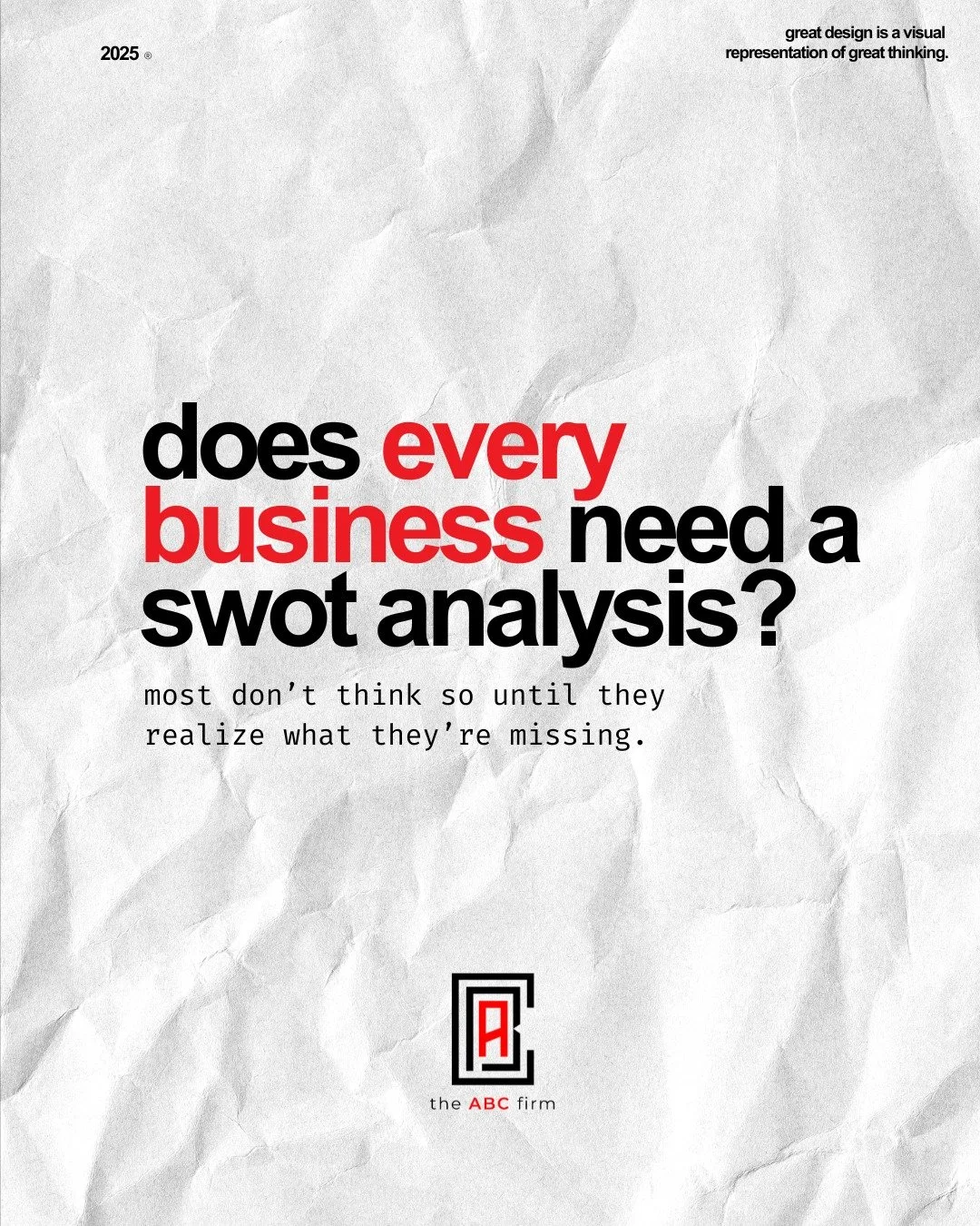 does every business really need a swot analysis?
most do not think so until they see what it reveals.

our marketing pulse check session gives you a clear look at your brand&rsquo;s strengths, weaknesses, opportunities, and threats and the next steps