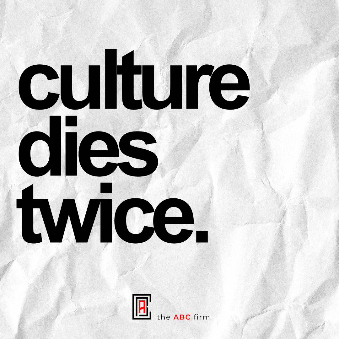 when culture dies twice