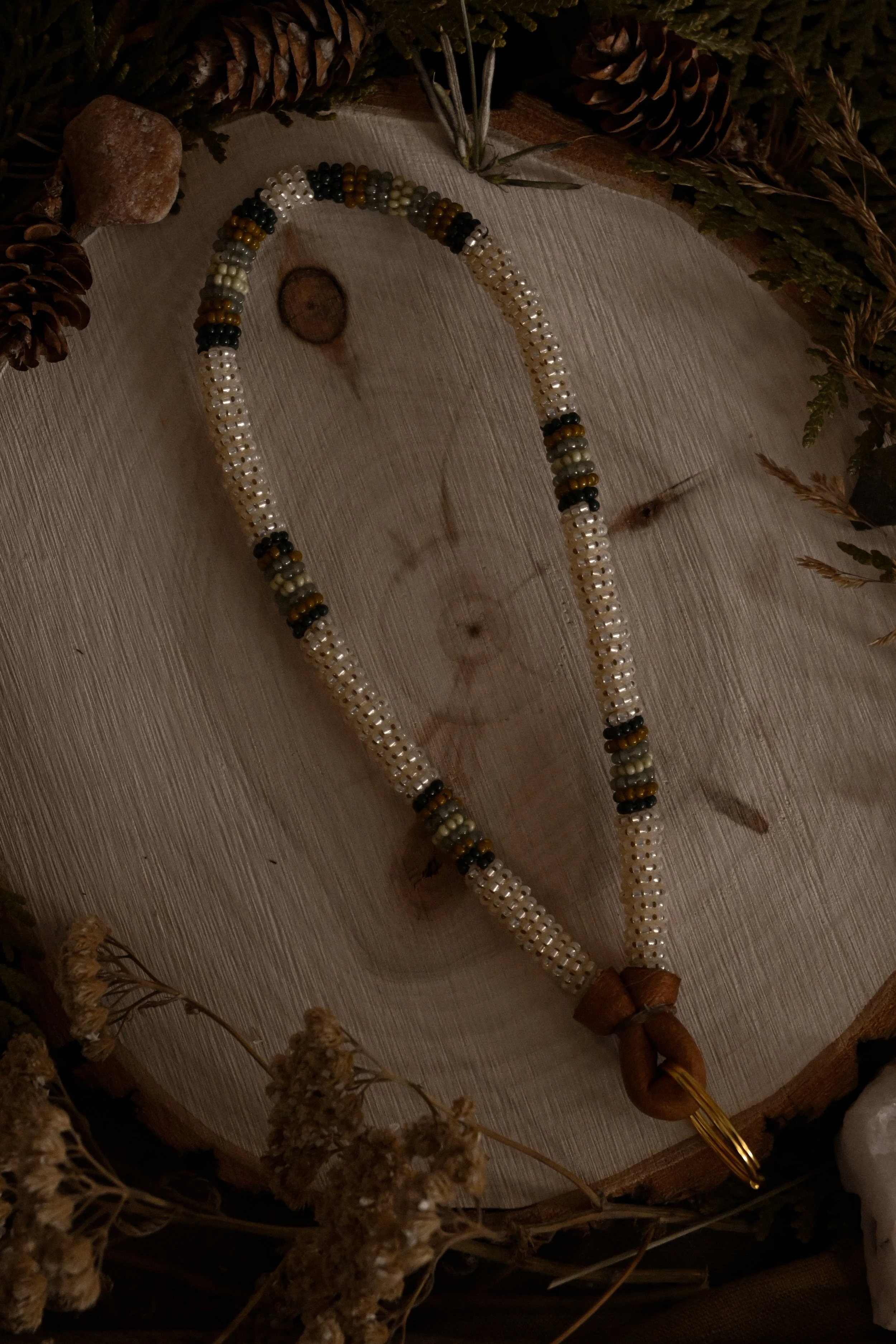 Sparkly White and Blues Keychain