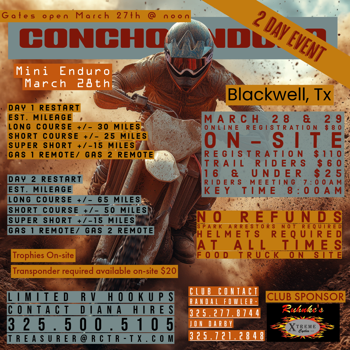 2026 2 Day Concho Restart