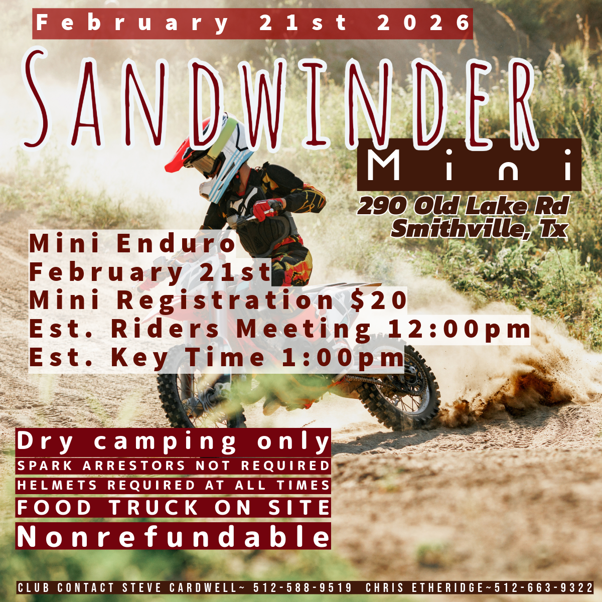 2026 Sandwinder Restart — Texas State Championship Enduro Circuit - TSCEC