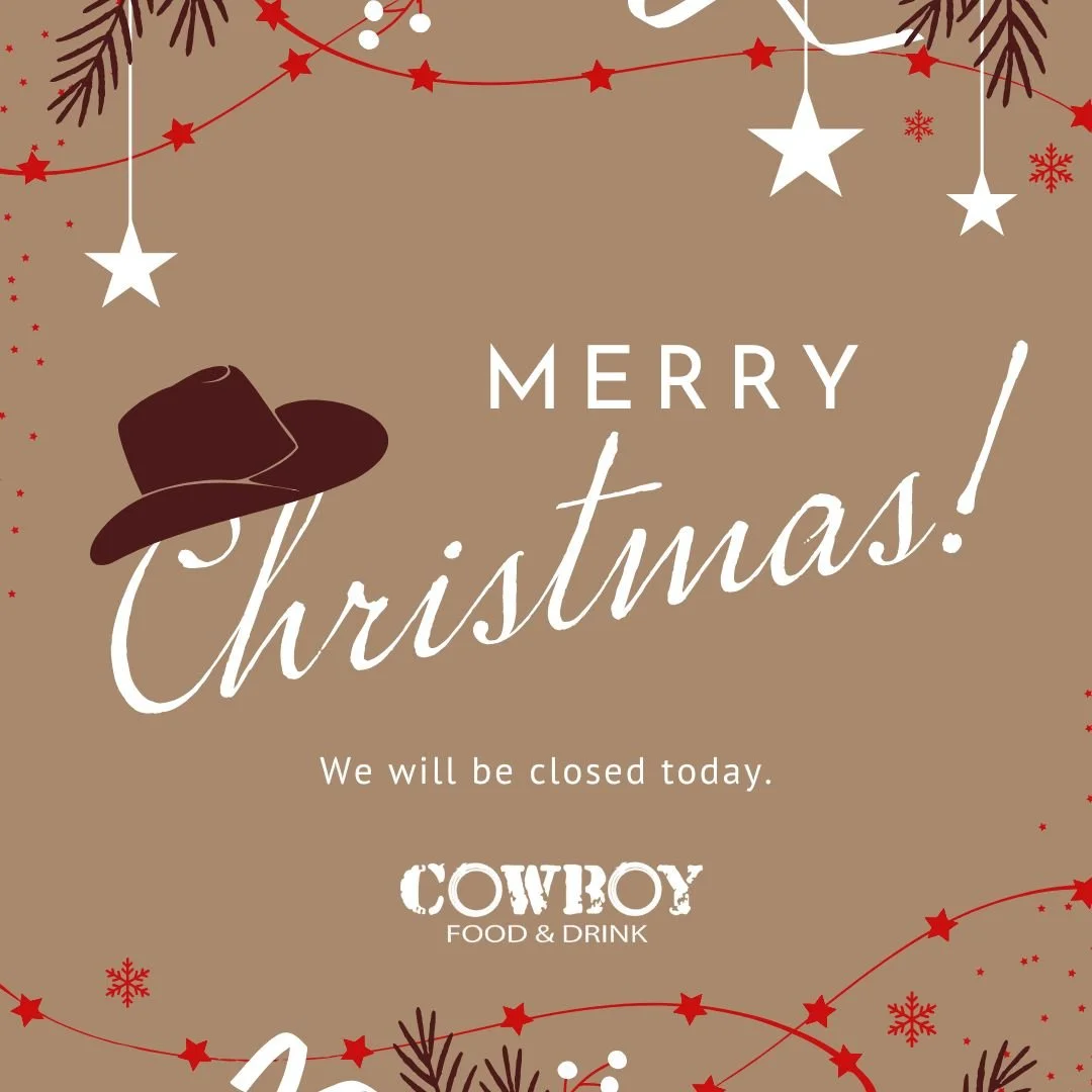 Merry Christmas from all of us at Cowboy! 🤠❤️
We&rsquo;re closed today to celebrate with our families &mdash; see y&rsquo;all soon!