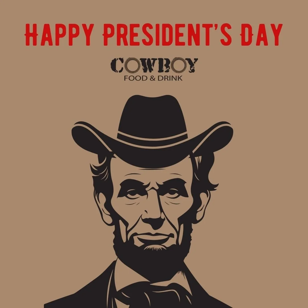 Happy President&rsquo;s Day 🇺🇸🤠 Make the day off right with great food, cold drinks, and a little Cowboy spirit.
