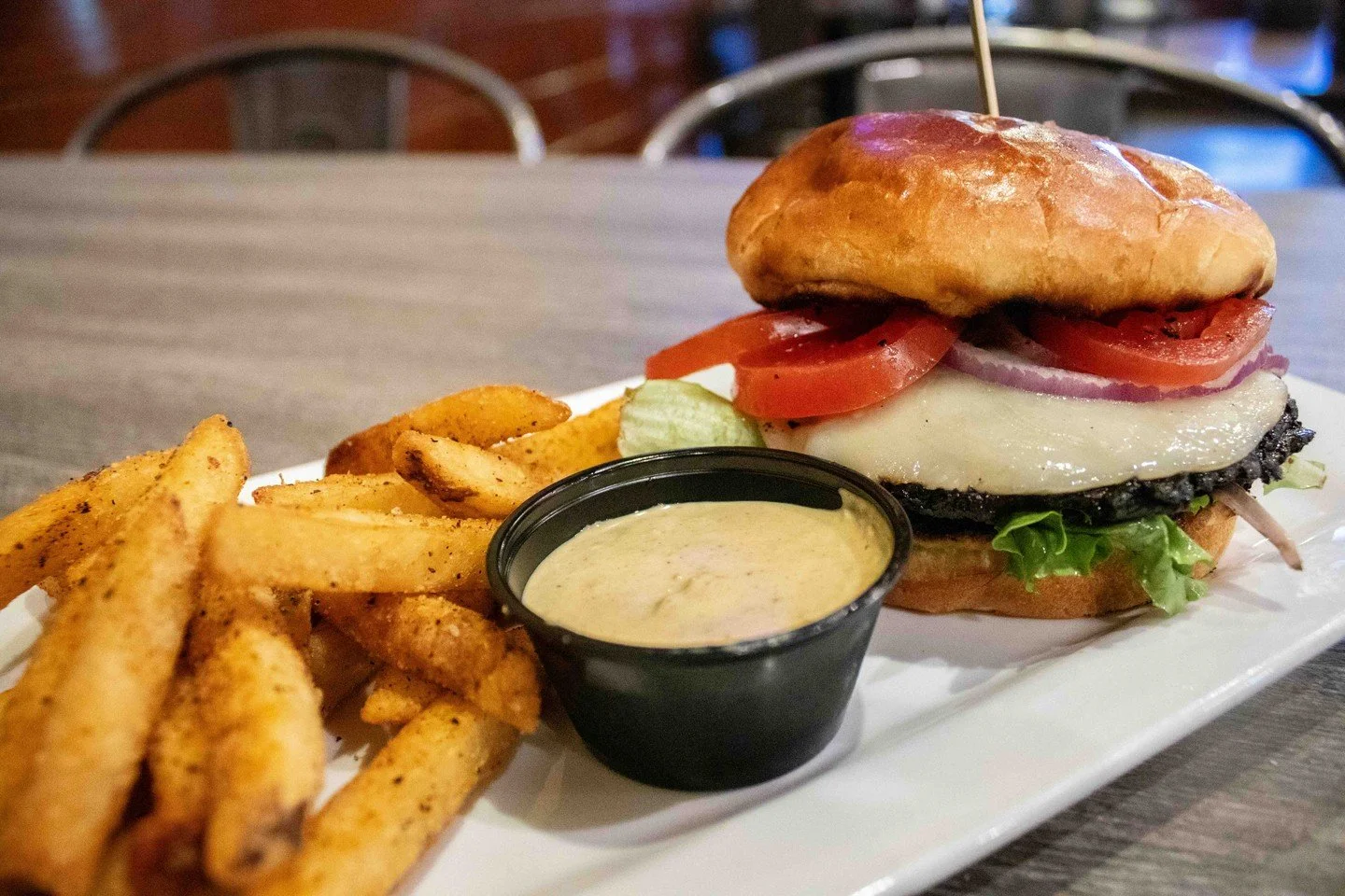 A Lenten favorite done the Cowboy way 🍄🔥

Our Portobella Mushroom Sandwich features a garlic-balsamic marinated portobella, melted provolone, and bold pickled pepper mustard, all stacked on a buttered brioche with fresh greens, tomatoes, and red on