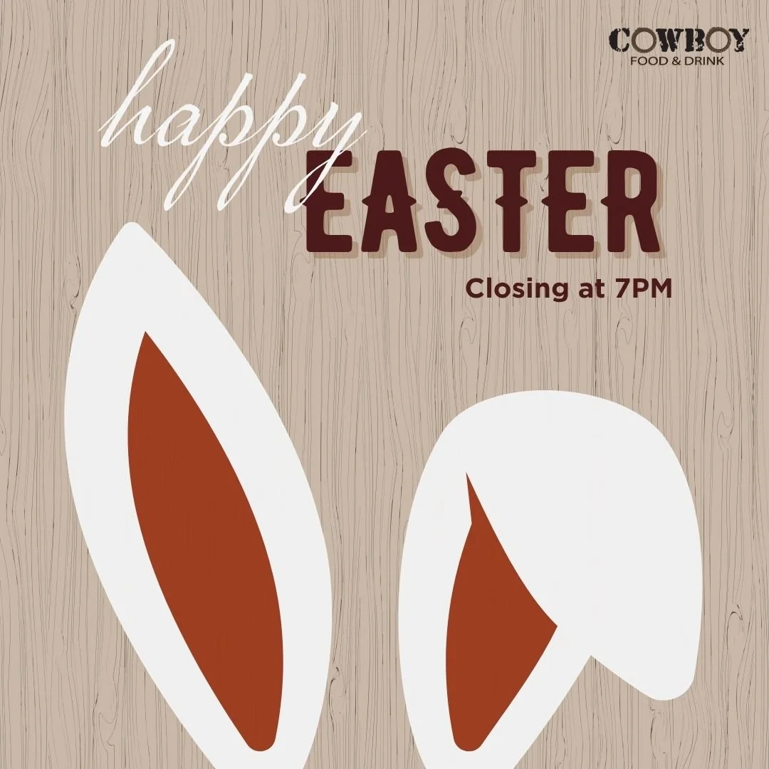 🐣🌷 Happy Easter from all of us! We&rsquo;ll be closing a little early today at 7PM so our team can celebrate with loved ones. 💛 Come see us before then&mdash;we&rsquo;d love to spend part of your holiday with you!

#HappyEaster #EasterHours #Cowbo