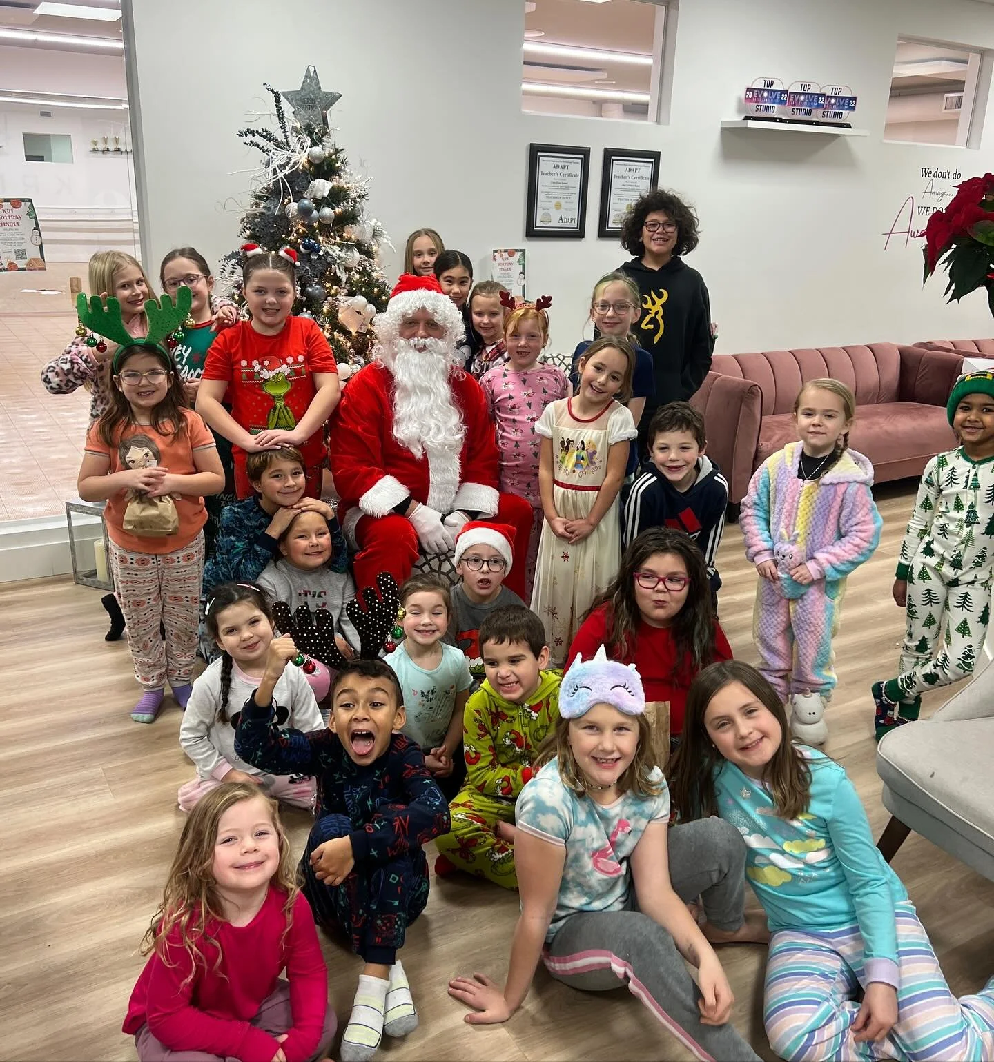 Dancers at our Holiday Jingle 2023 got a visit from Santa!!