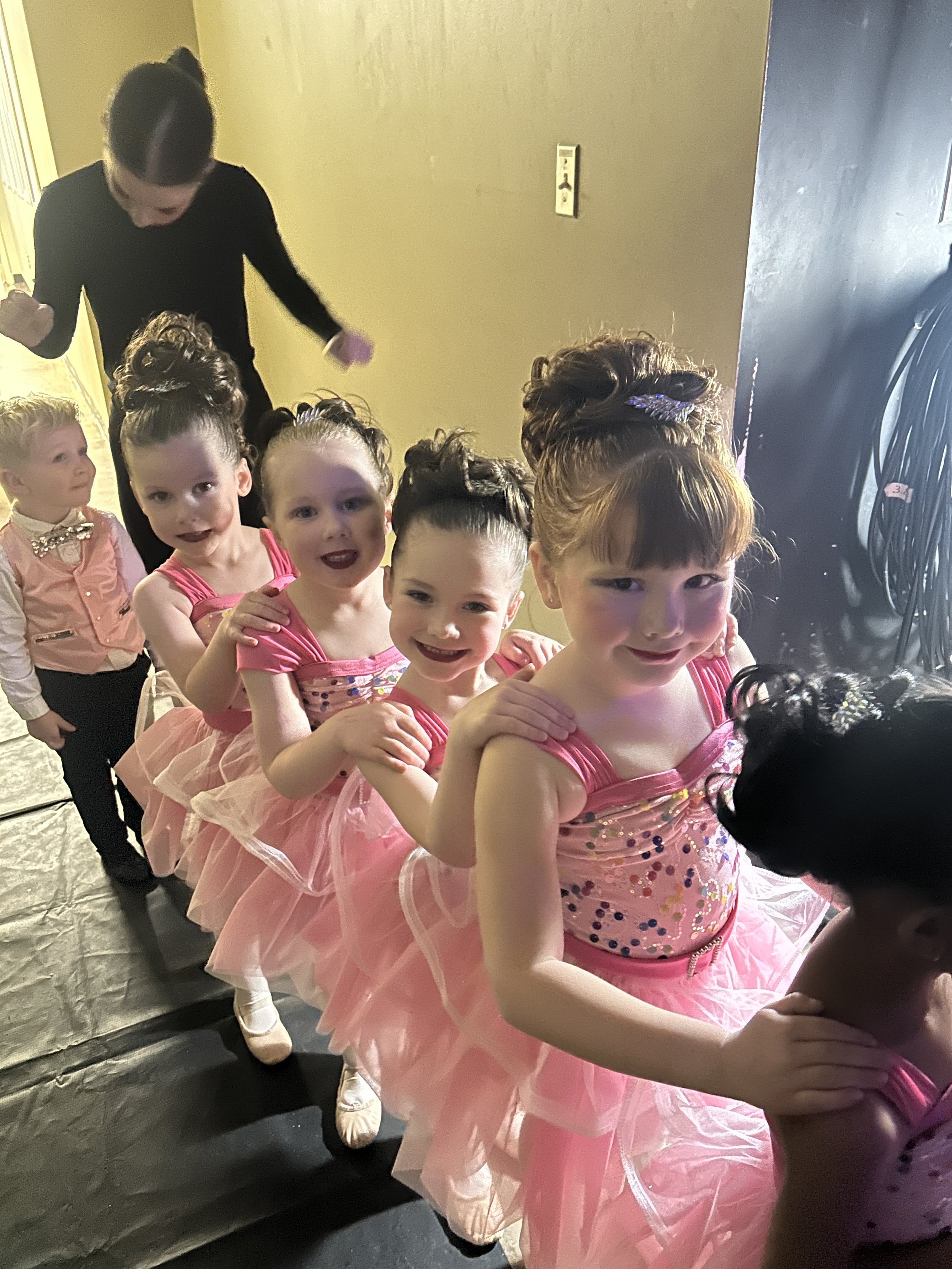 Smiling faces ready to go on stage for Recital, 2024!