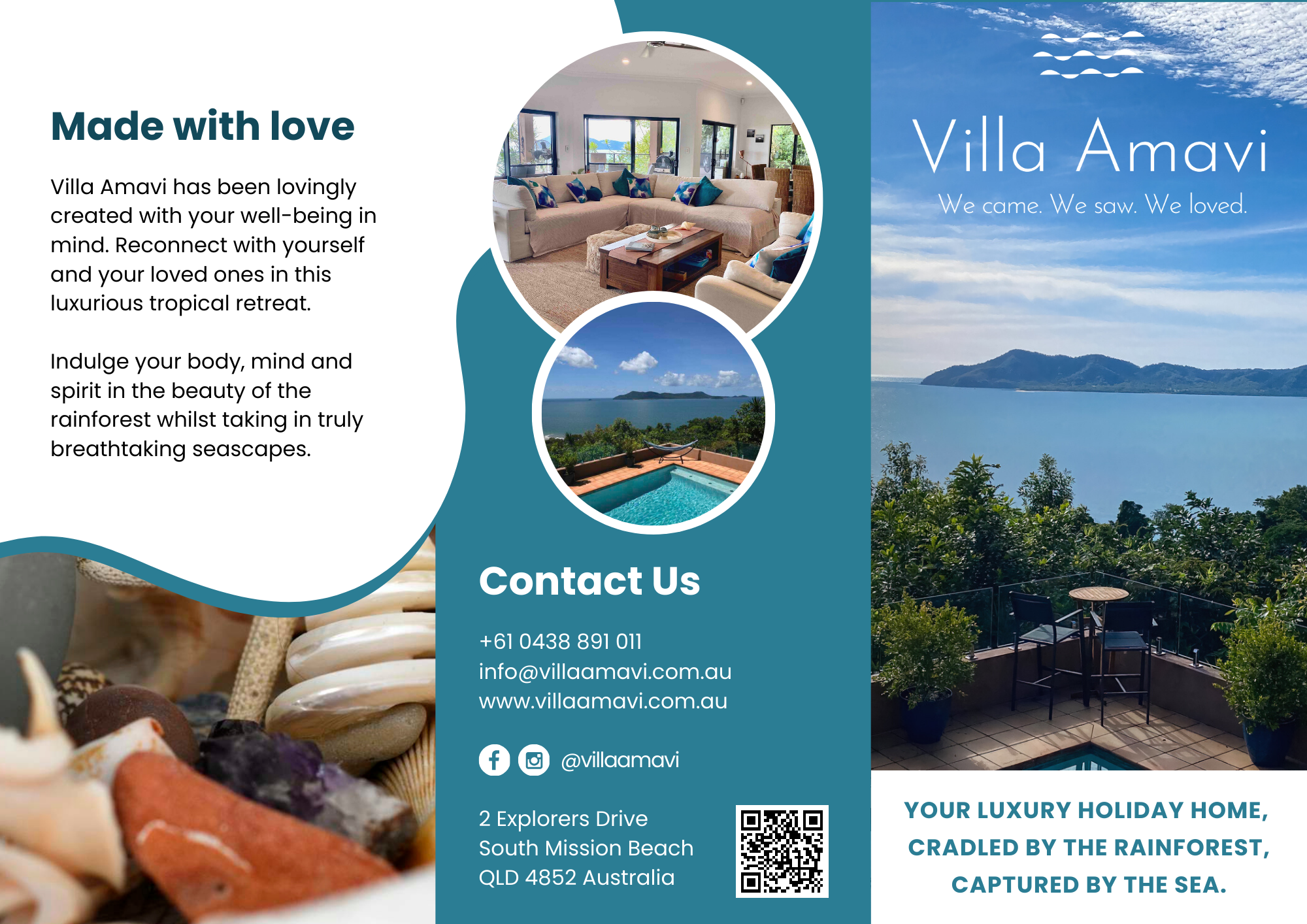 Three-panel fold-out brochure design