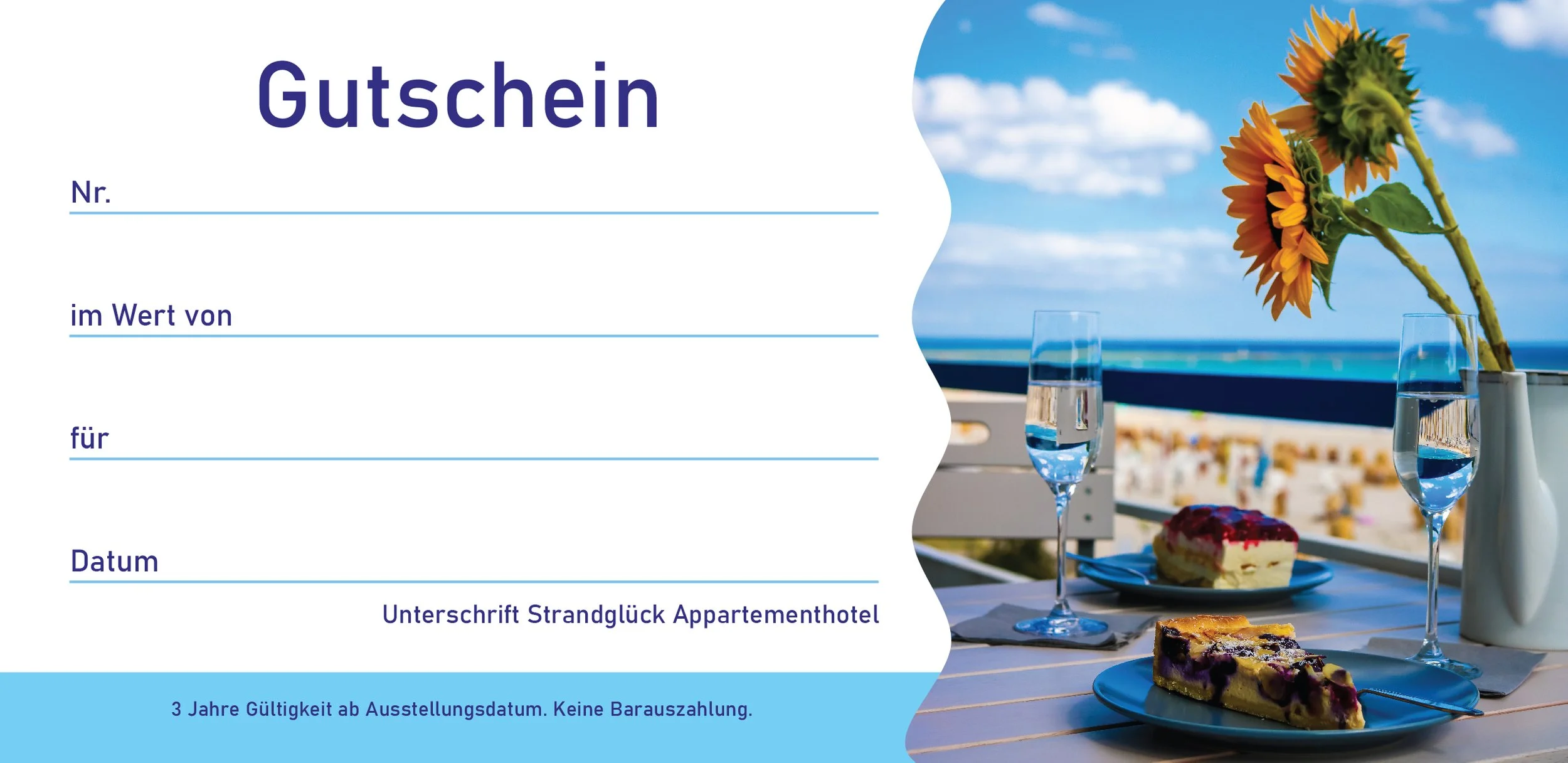 The back side of a gift voucher.
