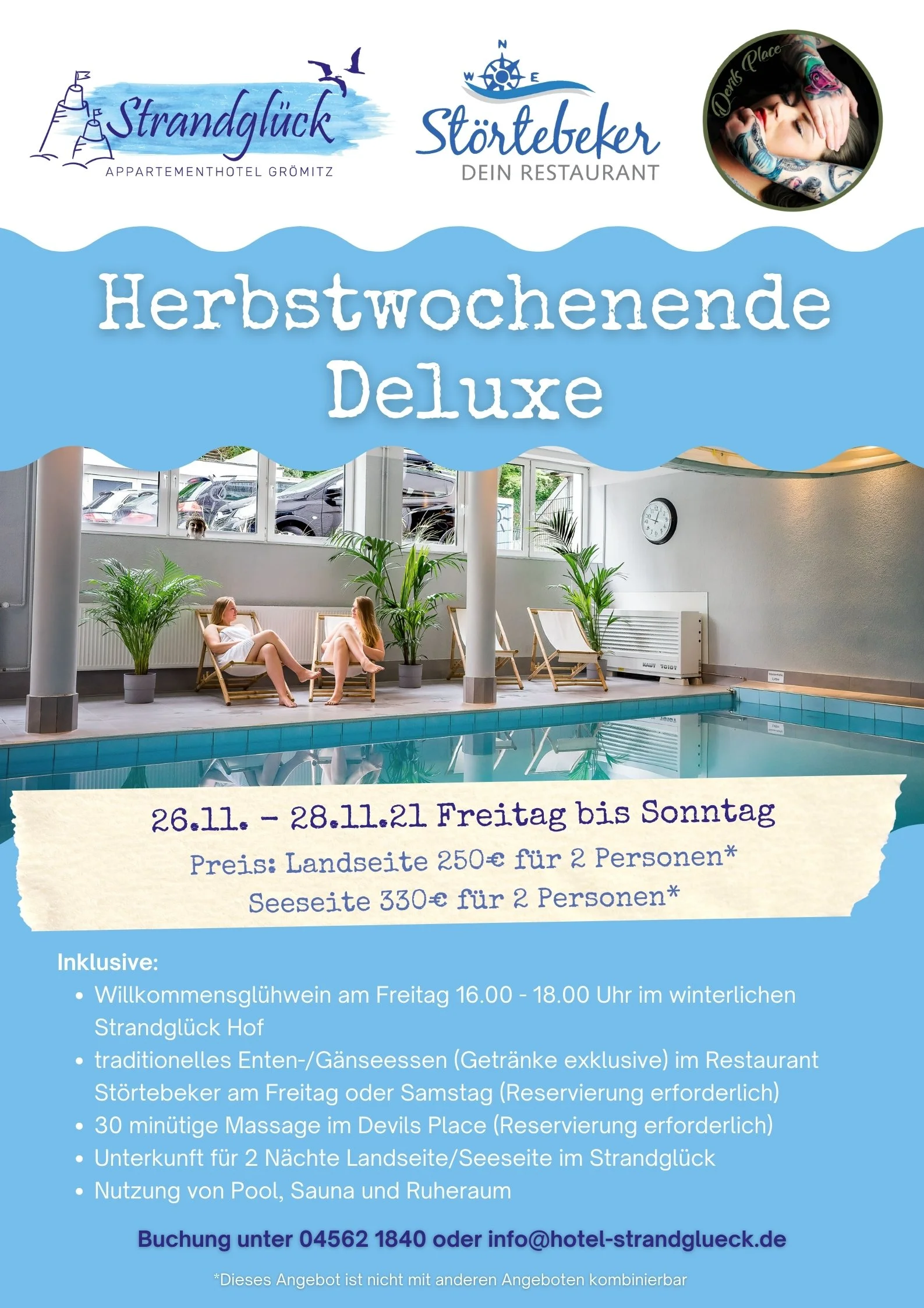 An autumn weekend advertisement in A4 size.