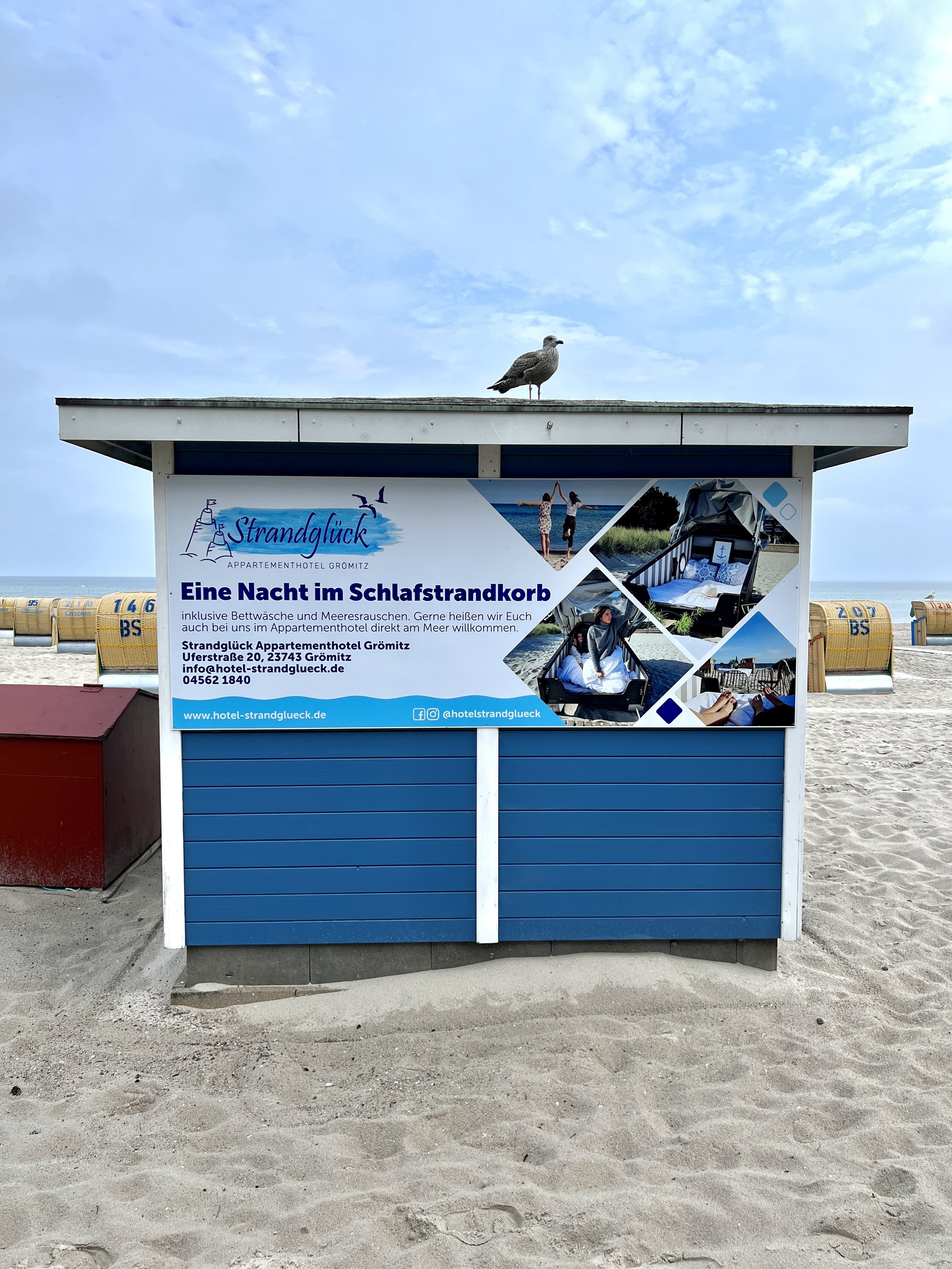 The billboard sign in its location.