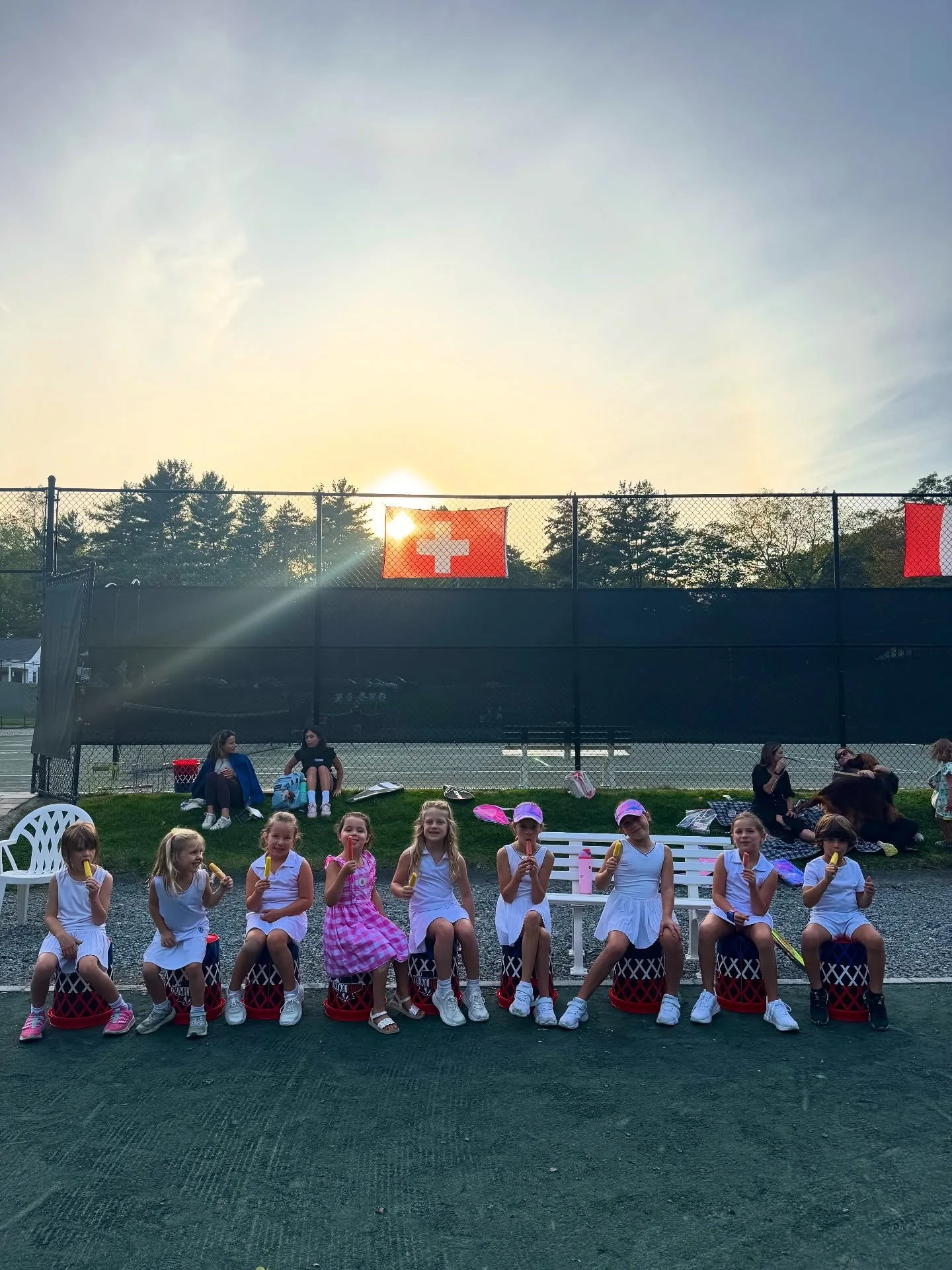 Just another fun day at the club!👼🏼🩵🩷🎾