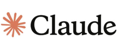 Logo with a stylized orange flower or starburst icon and the word 'Claude' in black text