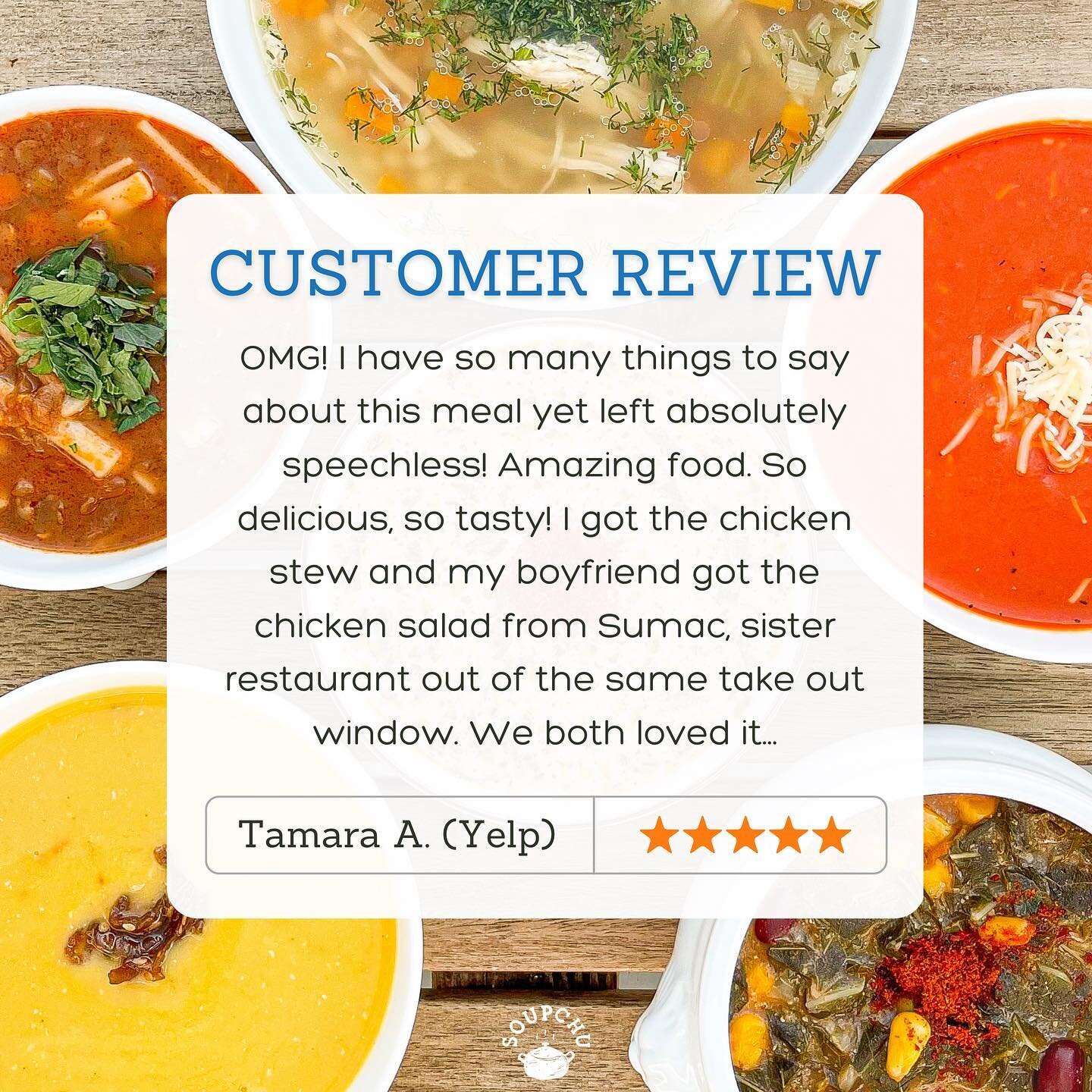 Nothing makes us happier than hearing from smiling customers! 😊🌯 Thank you for the lovely feedbacks on our homemade collection of soups and stews! 

You can also mix &amp; match your favs from our sister restaurants - @sumac.sf @saucy.greens - thro