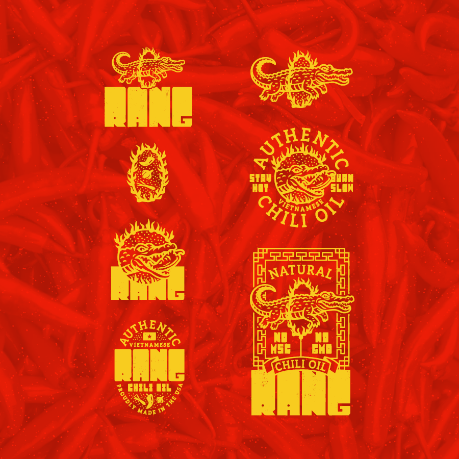 Rang Chili Oil — Visual Identity, Illustration