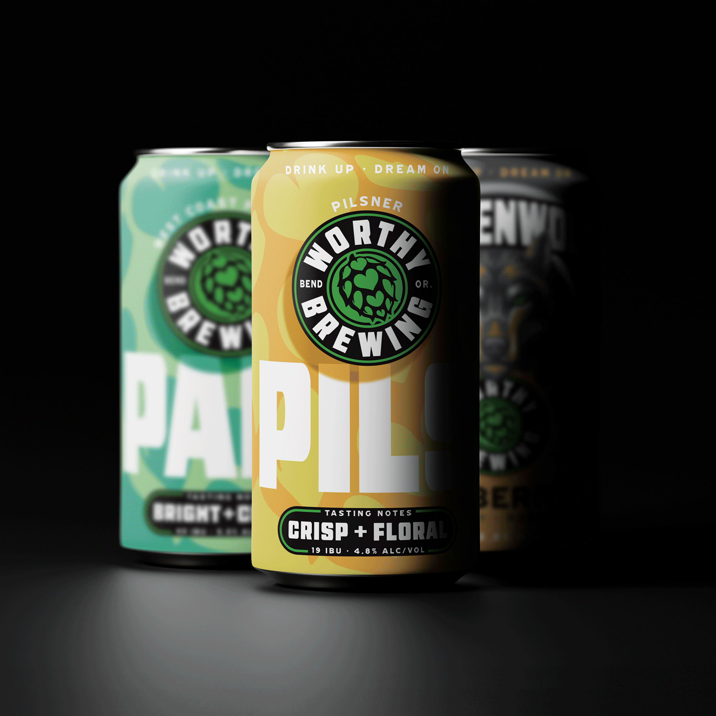 Worthy Brewing — Visual Identity, Packaging, Illustration