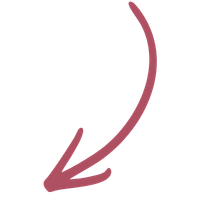 Flèche dessinée en couleur rose pointant vers le bas.