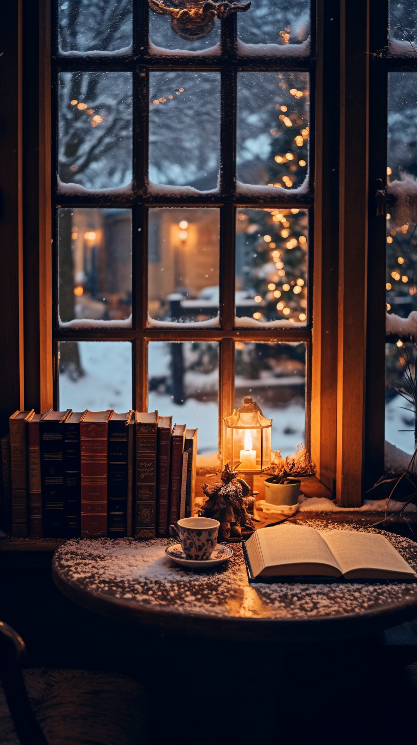 Author Writing Moody Vibes Aesthetic Writing Desk Cozy Writing Corner Window Overlooking Scenery