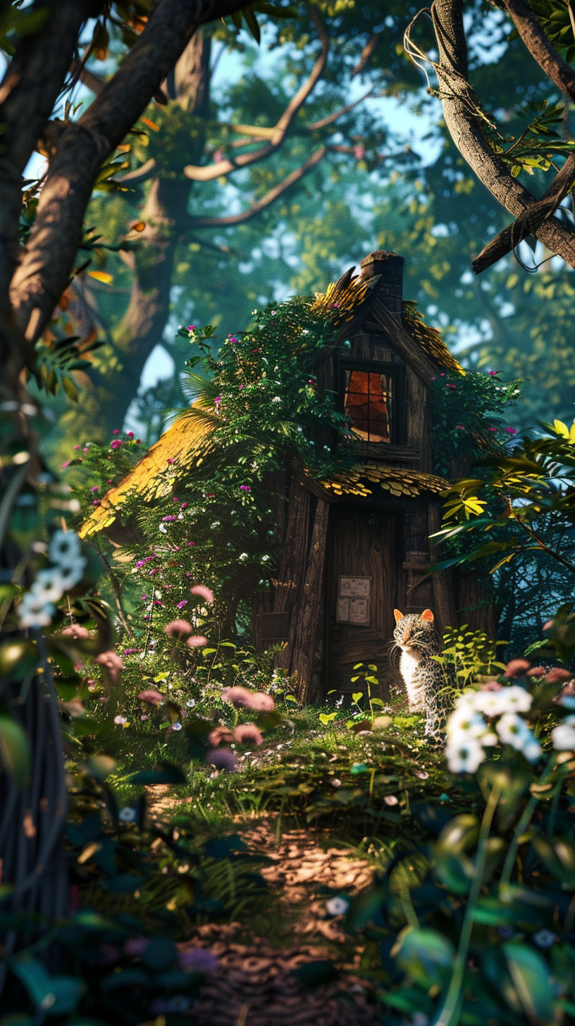 annahlaine_makeshift_cabin_in_the_woods_with_a_mini_leopard_k_c5af548a-6795-4fa7-bdba-10b8eb29af7f_1.png