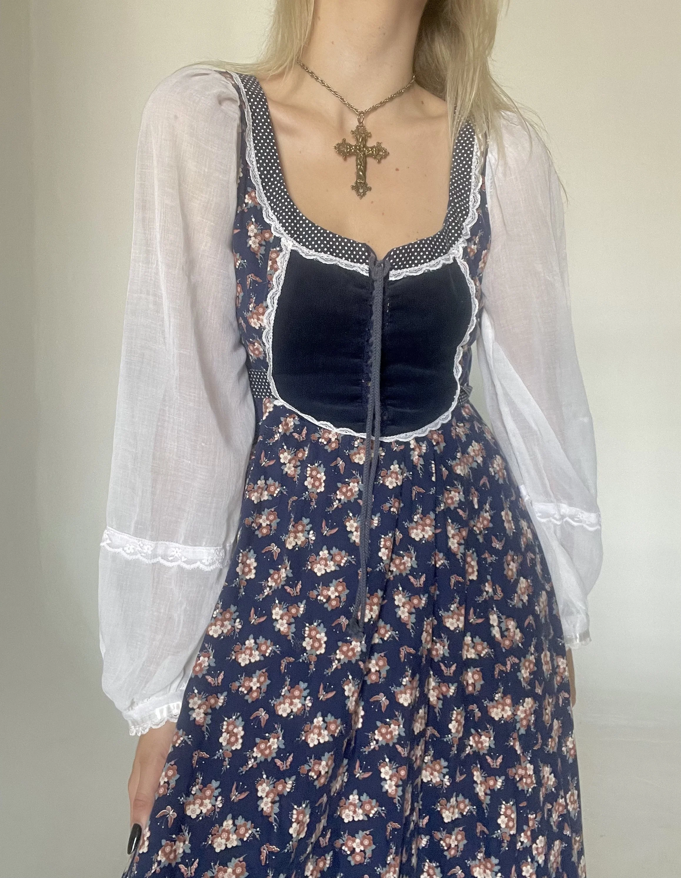 RARE Blue Velvet Gunne Sax