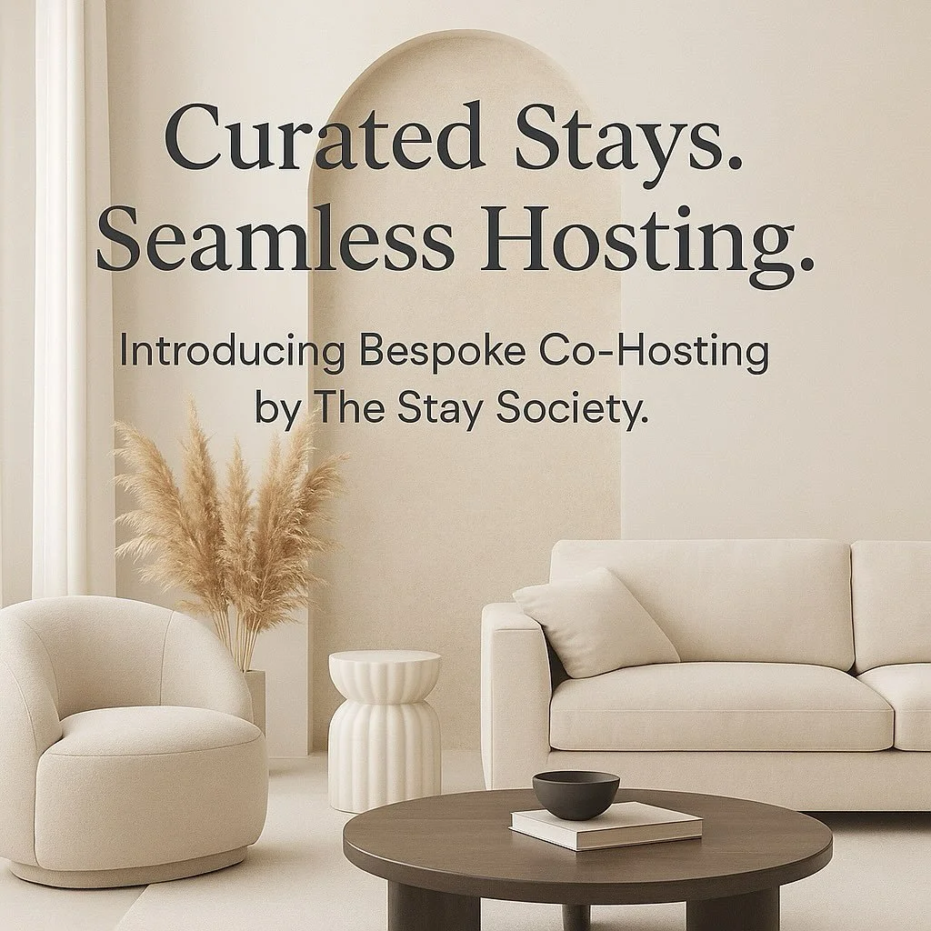 Introducing: Bespoke Co-Hosting by The Stay Society ✨

We&rsquo;re excited to partner with homeowners and investors to transform short-term rentals into high-performing, guest-loved destinations. From dynamic pricing and guest care to design refreshe