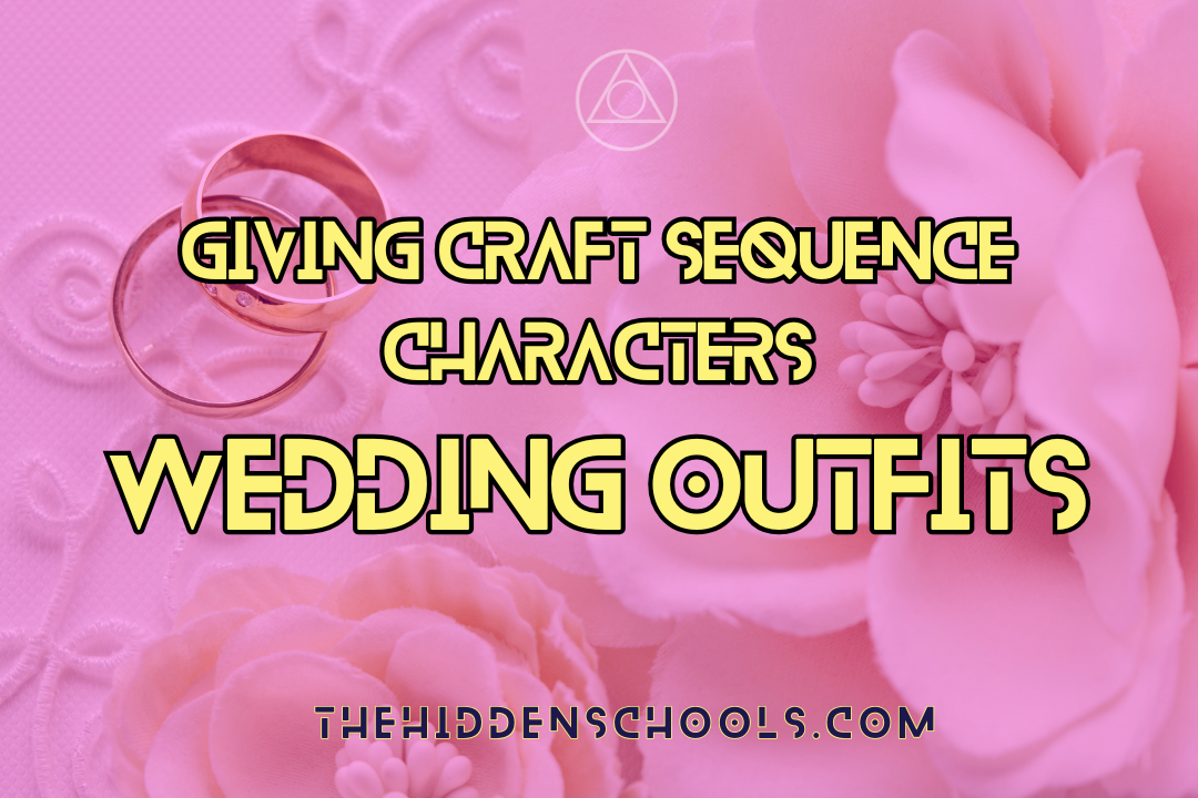 Wedding outfits for Craft characters