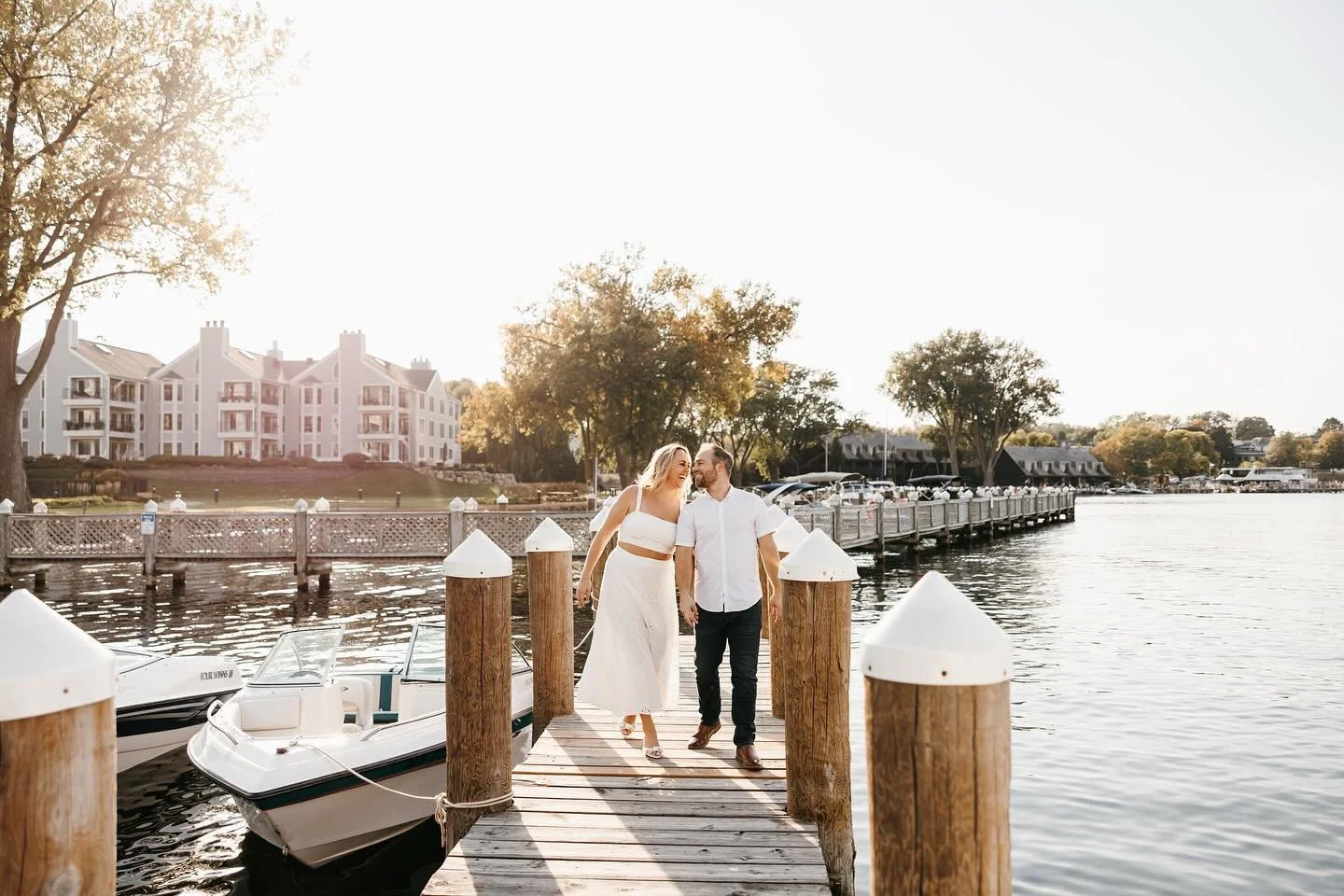 We spent the last little bits of warm weather at Leah and Alex's first date spot @maynards_excelsior