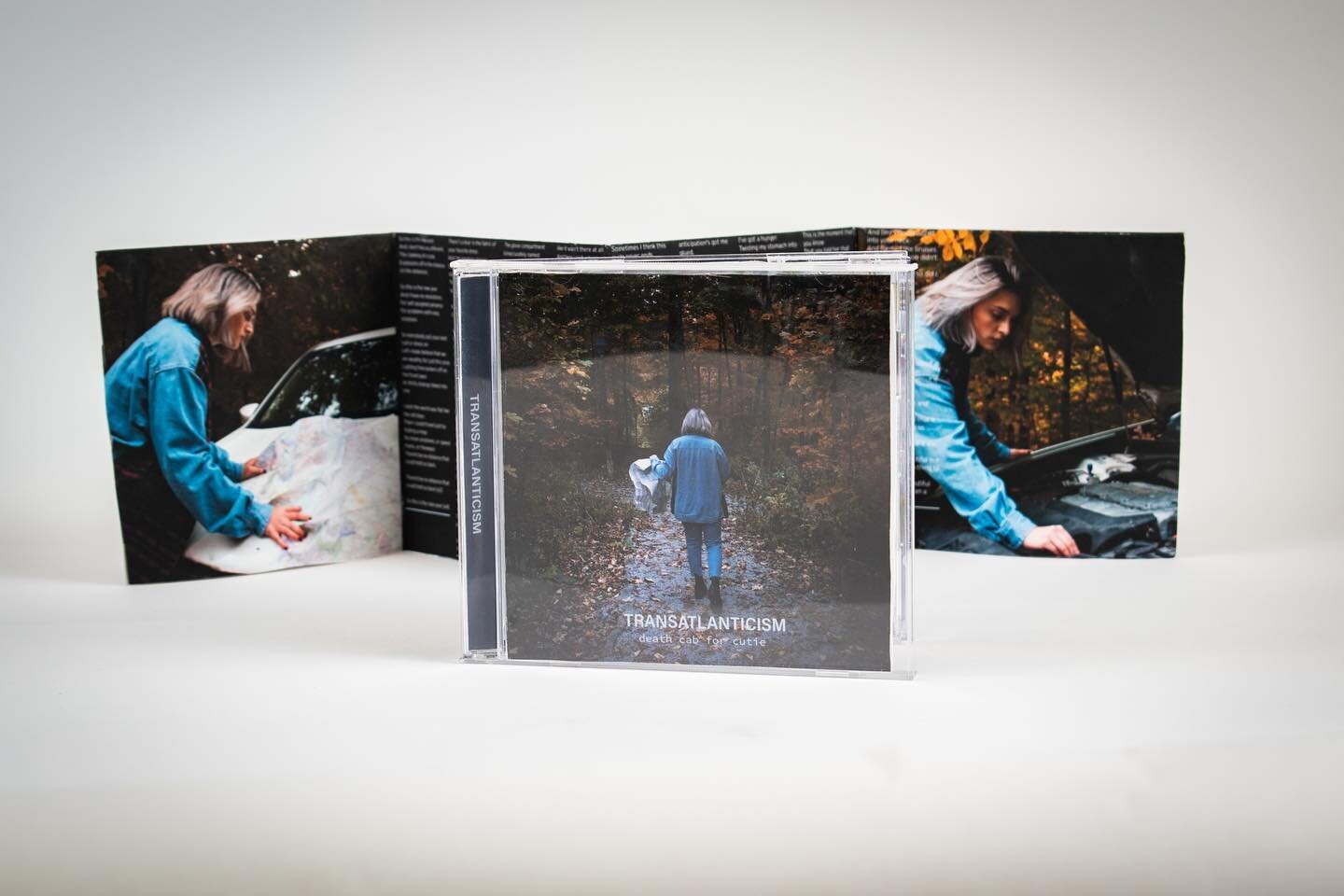 Final construction of my CD design for my Photo Design II class. The album is &ldquo;Transatlanticism&rdquo; by Death Cab for Cutie