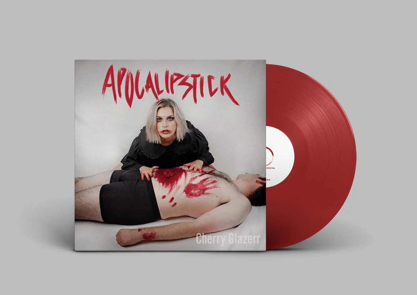 A little preview of my LP redesign of Cherry Glazerr&rsquo;s  album, Apocalipstick, for my Photo Design II class. More to come&hellip;