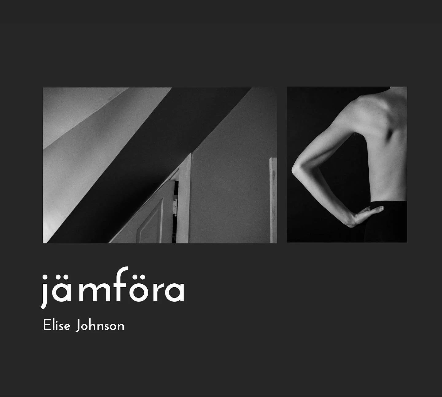 I&rsquo;m excited to share my final photo book spreads from my Photo Design II studio. My photobook is called j&auml;mf&ouml;ra and compares the human form to architectural forms (1/2)